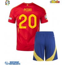 Spain Pedri Gonzalez #20 Replica Home Minikit Euro 2024 Short Sleeve (+ pants)